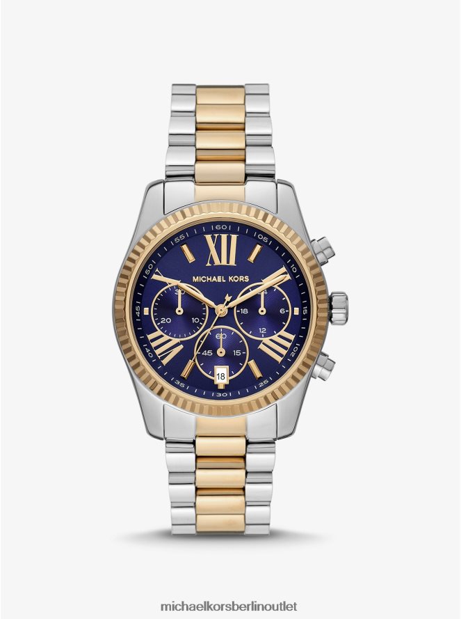 Zubehör de Michael Kors unisex Lexington zweifarbige Uhr zweifarbig 404V223974