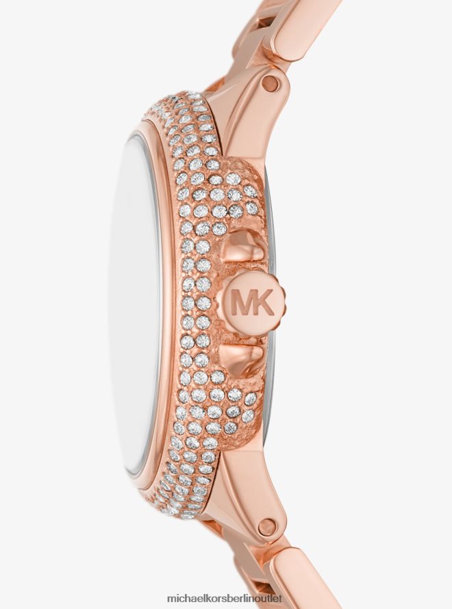 Zubehör de Michael Kors unisex Mini-Camille-Pavé-Armbanduhr in Roségold Roségold 404V224032