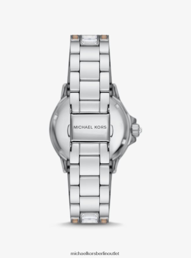 Zubehör de Michael Kors unisex Mini-Everest-Armbanduhr in limitierter Auflage mit zweifarbigem Pavé und silberfarbenem Pavé zweifarbig 404V223954