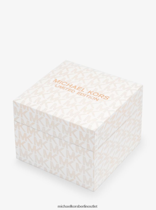 Zubehör de Michael Kors unisex Mini-Everest-Armbanduhr in limitierter Auflage mit zweifarbigem Pavé und silberfarbenem Pavé zweifarbig 404V223954