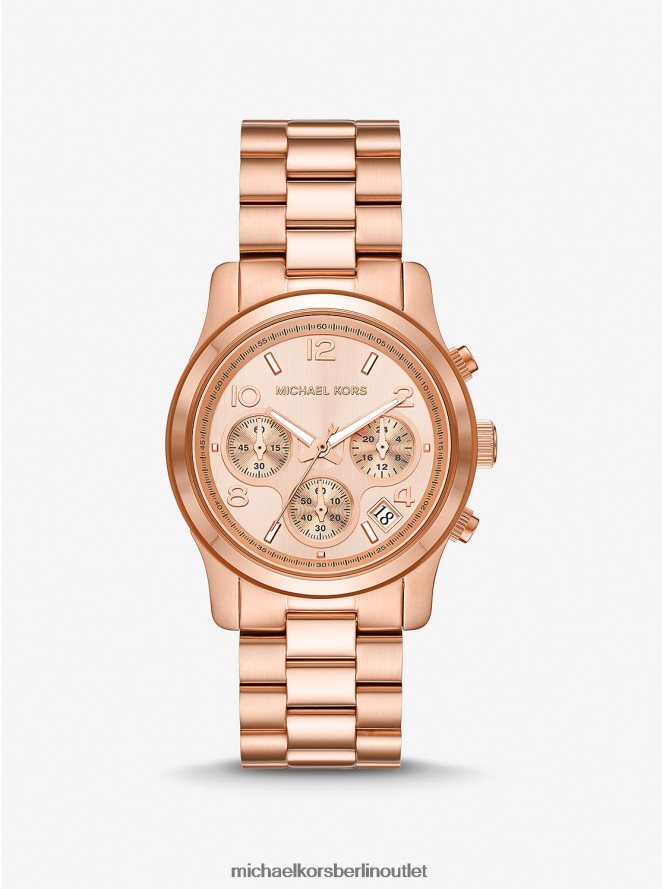 Zubehör de Michael Kors unisex Roségoldfarbene Runway-Armbanduhr Roségold 404V223950