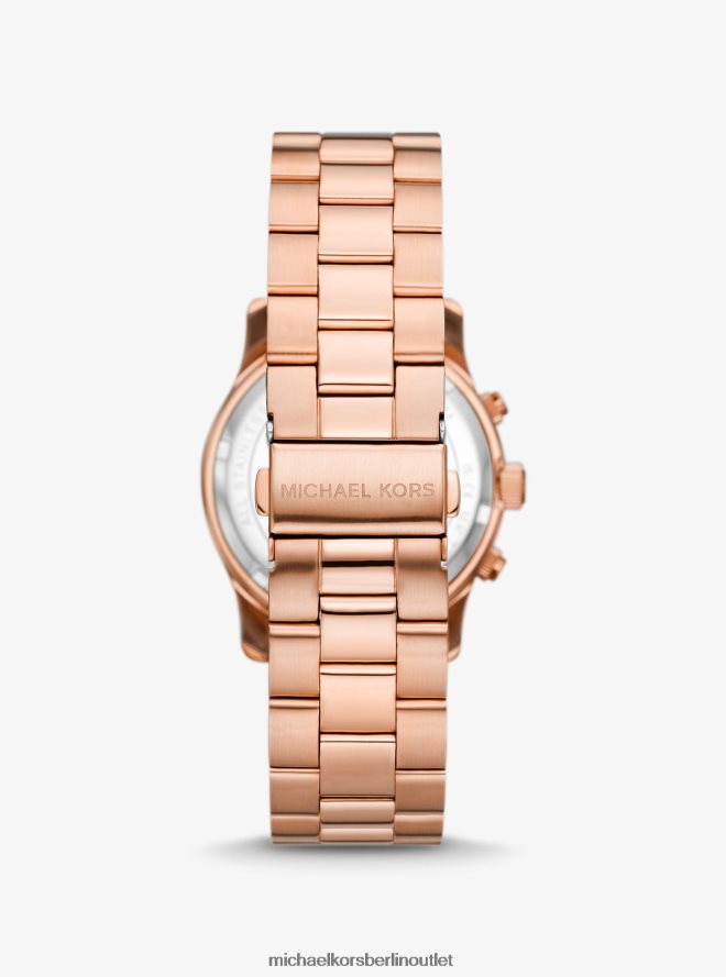 Zubehör de Michael Kors unisex Roségoldfarbene Runway-Armbanduhr Roségold 404V223950