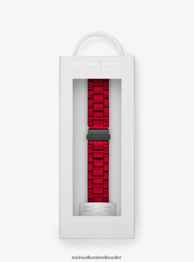 Zubehör de Michael Kors unisex Rot beschichtetes Edelstahlarmband für Apple Watch Rot 404V224014