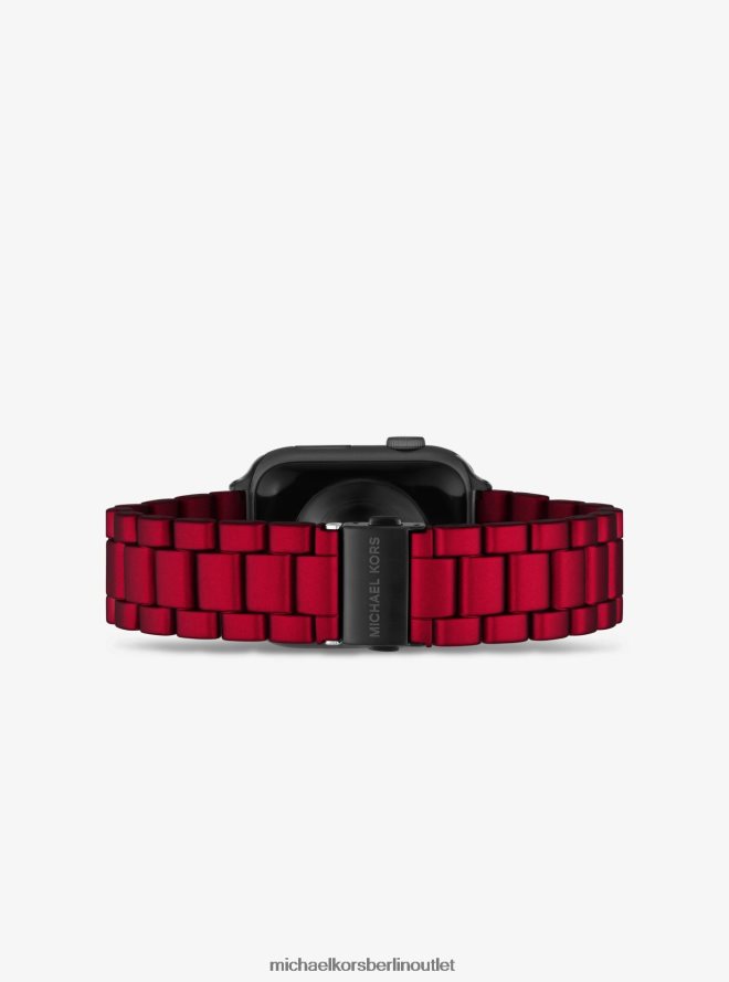 Zubehör de Michael Kors unisex Rot beschichtetes Edelstahlarmband für Apple Watch Rot 404V224014