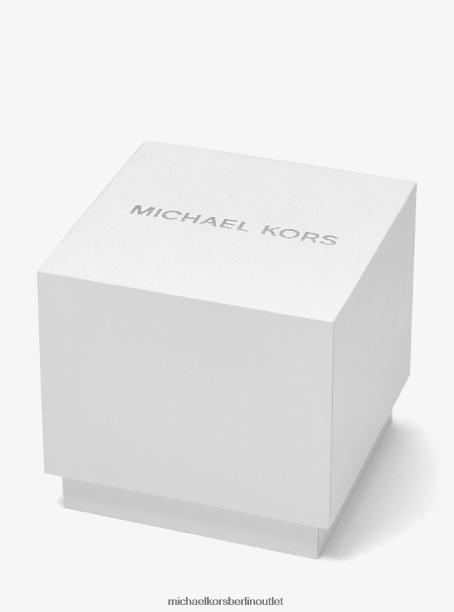 Zubehör de Michael Kors unisex Uhr aus roségoldfarbenem Emery Pavé-Leder mit Krokodilprägung Rosa 404V224018