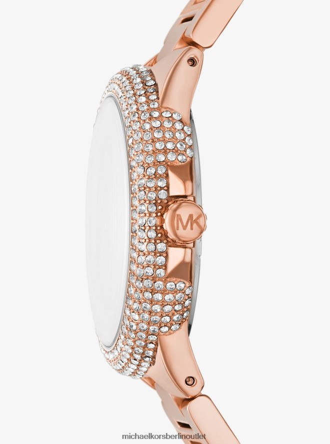 Zubehör de Michael Kors unisex Übergroße Camille Ombre Pavé-Armbanduhr in Roségold Roségold 404V223966