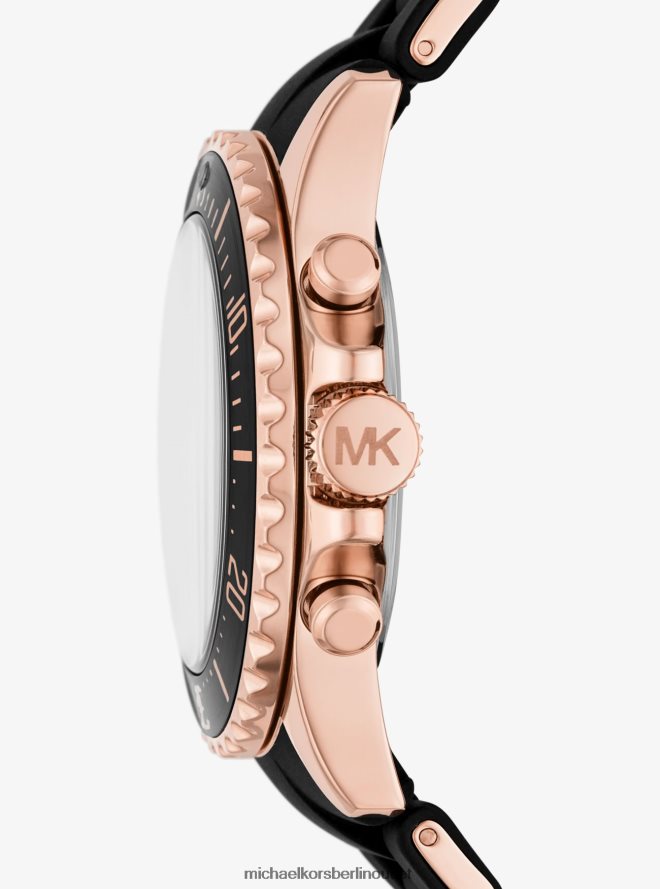Zubehör de Michael Kors unisex Übergroße Everest-Uhr aus Roségold und Silikon Roségold 404V224028