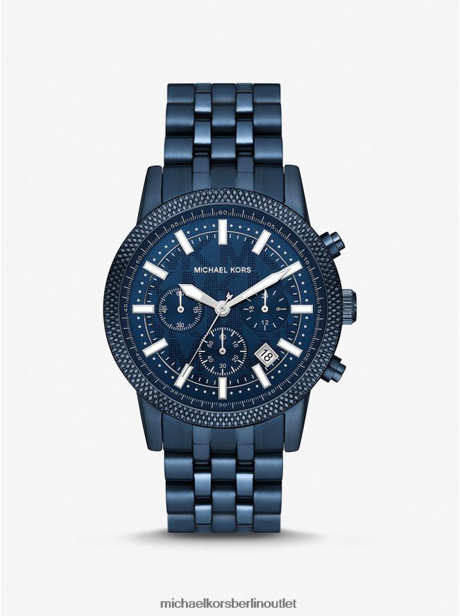 Zubehör de Michael Kors unisex Übergroße Hutton-Armbanduhr in Marineblau Marine 404V223976