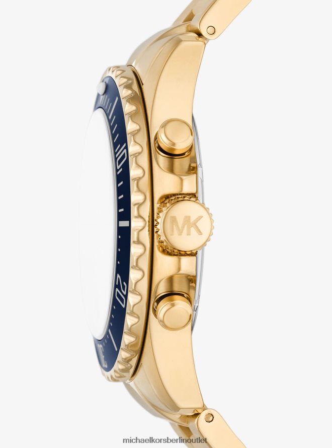 Zubehör de Michael Kors unisex Übergroße goldfarbene Everest-Uhr Gold 404V223987