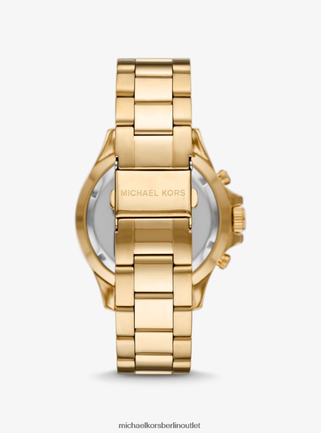 Zubehör de Michael Kors unisex Übergroße goldfarbene Everest-Uhr Gold 404V223987