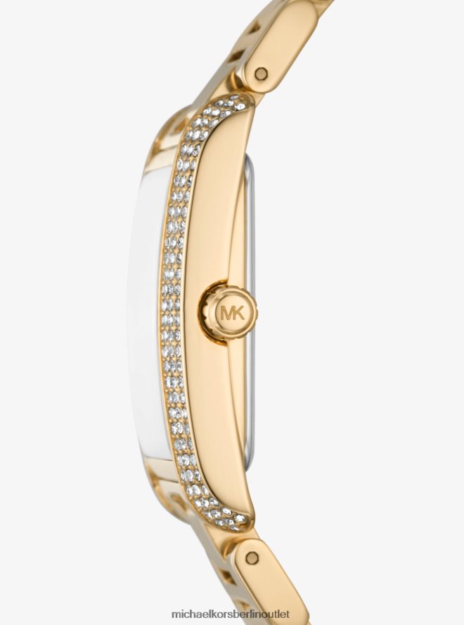 Zubehör de Michael Kors unisex Übergroße, goldfarbene Uhr mit Schmirgelpflaster Gold 404V224002