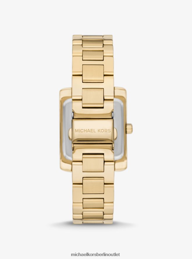 Zubehör de Michael Kors unisex Übergroße, goldfarbene Uhr mit Schmirgelpflaster Gold 404V224002