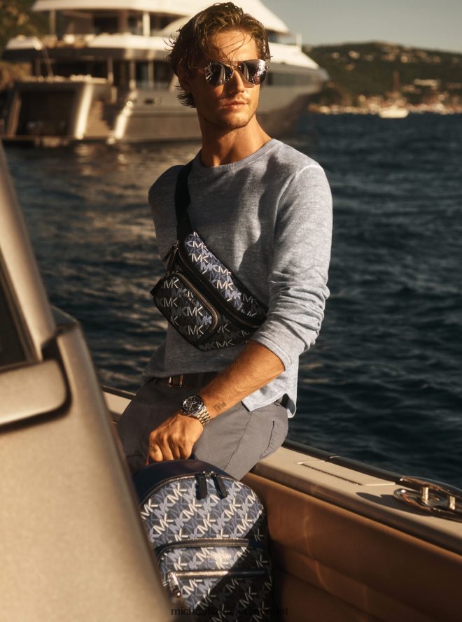 Zubehör de Michael Kors unisex Übergroße silberfarbene Lennox-Uhr Silber 404V223985